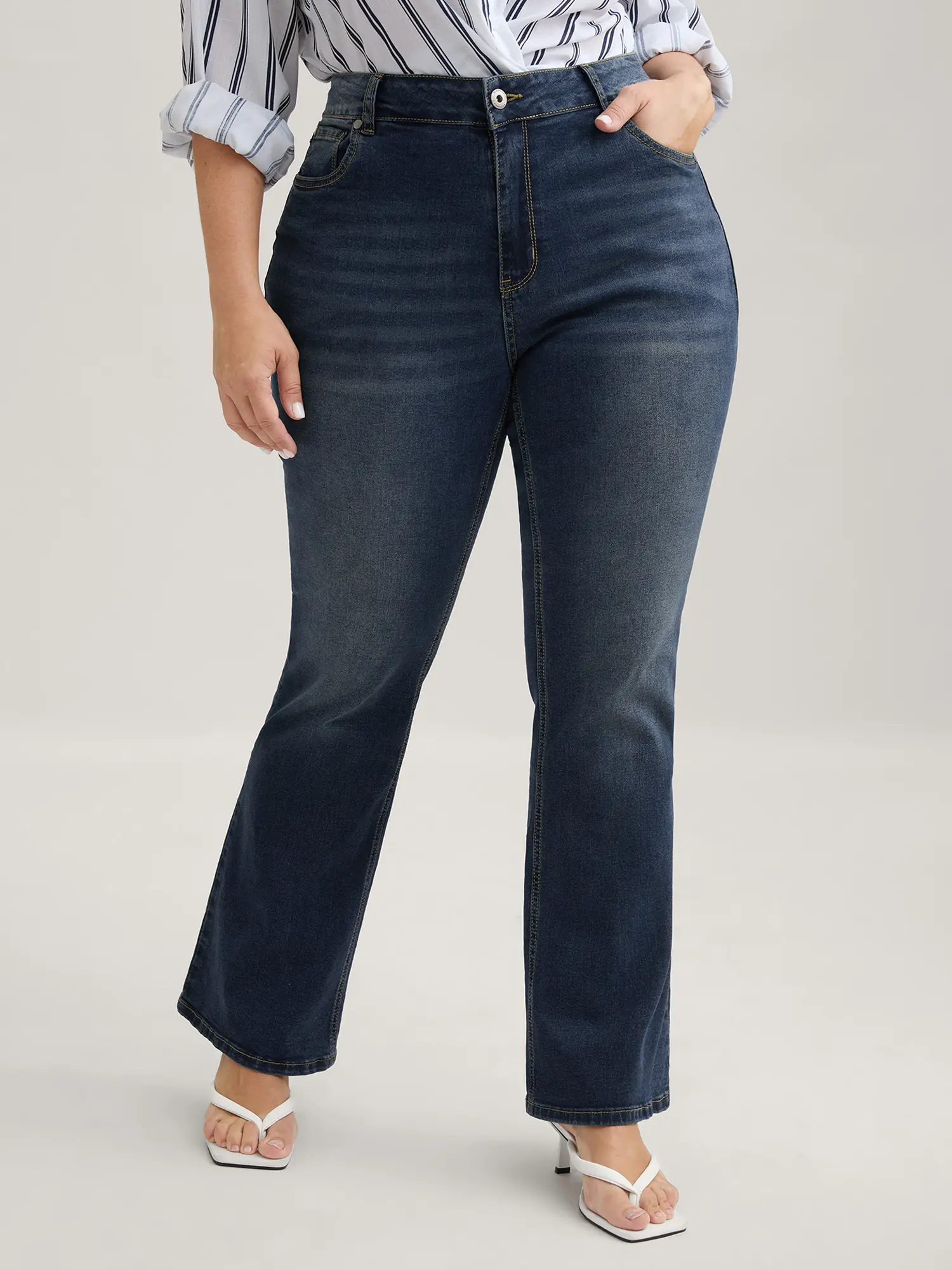 BLOOMCHIC Plus Size High Waisted Bootcut Jeans [M-6X] – Super Stretch Soft Denim Pants, Figure Flattering Curvy Fit Trousers for Women’s Casual Wear, M-6X Summerfinds,back to school shopping,clothes for back to school,first day of school outfits