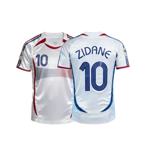 Zidana 2006 World Cup Home White Retro No.10 Short Sleeved Soccer Jerseys