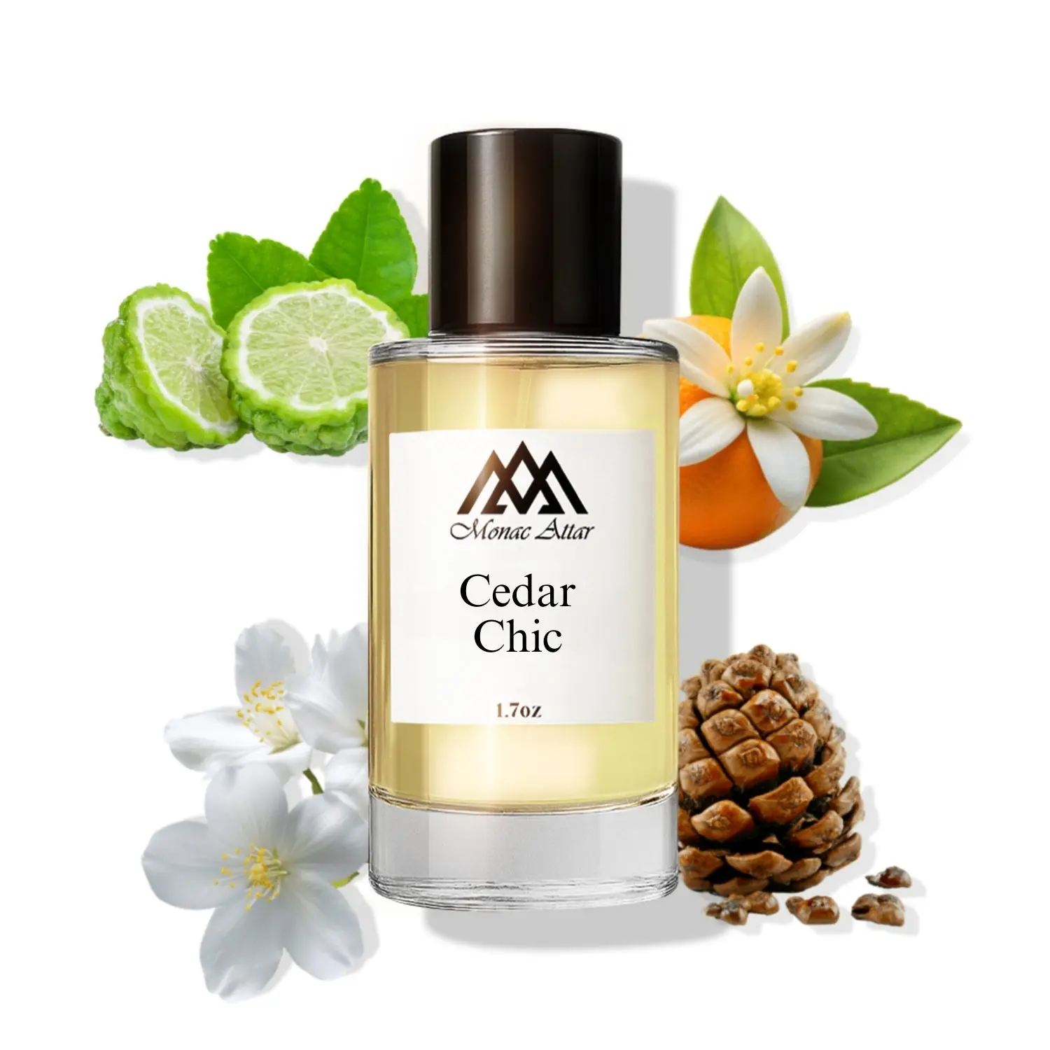 Monac Cedar Chic Inspired by Cedar Chic, Eau De Parfum, 1.7oz/50ml, Long Lasting Fragrance, Luxury Made Affordable