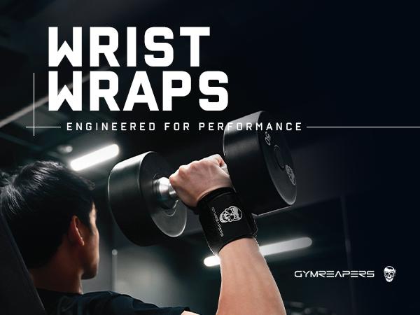Gymreapers Weightlifting Wrist Wraps (IPF Approved) 18" Professional Quality Wrist Support for Powerlifting Comps, Strength Training, Bodybuilding