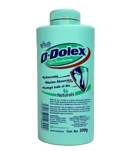 ODOLEX TALCO VERDE NATURAL 300gr Pack of 4 - Body Care Powder for Odor & Moisture Control - Refreshing Scent for Armpits & Feet