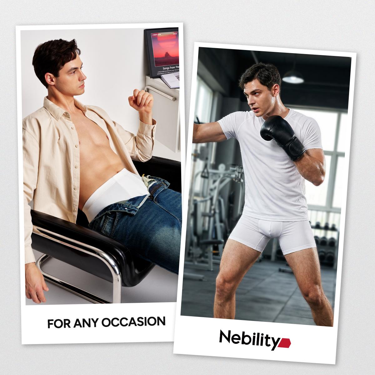 【Nebility】Men’s 3D Butt Lift Enhancing Padded Boxer Briefs with Removable Hip Pads, Seamless Compression Shapewear Underwear, High Elastic Waistband, 4-Way Stretch Breathable Fabric for Tummy Control & Daily Support,Moisture-Wicking,Menswear, Personalized