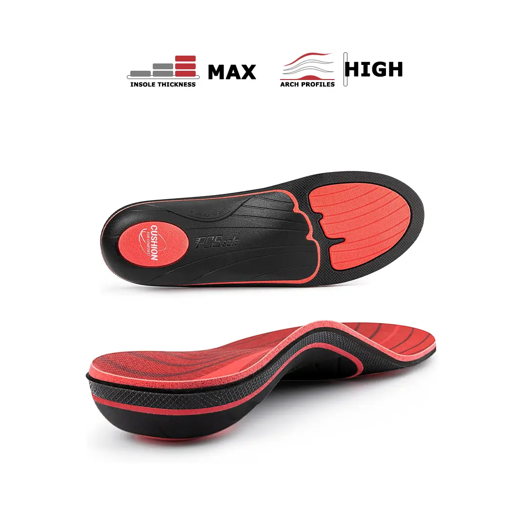 PCSsole Heavy Duty Comfort Cushioning 220+lbs Insoles Men Women- Plantar Fasciitis High Arch Support Inserts with Comfort Cushion Orthotic Pain Relief Insoles for Flat Feet - Arch Pain - Heel Pain -Work Boot Shoe Insole tiktokshopspringglowup