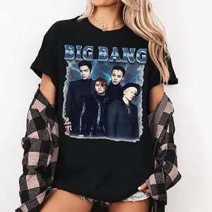 Vintage K-Pop Bigbang Unisex T-Shirt G Dragon Taeyang Daesung Tee For Bigbang Fans