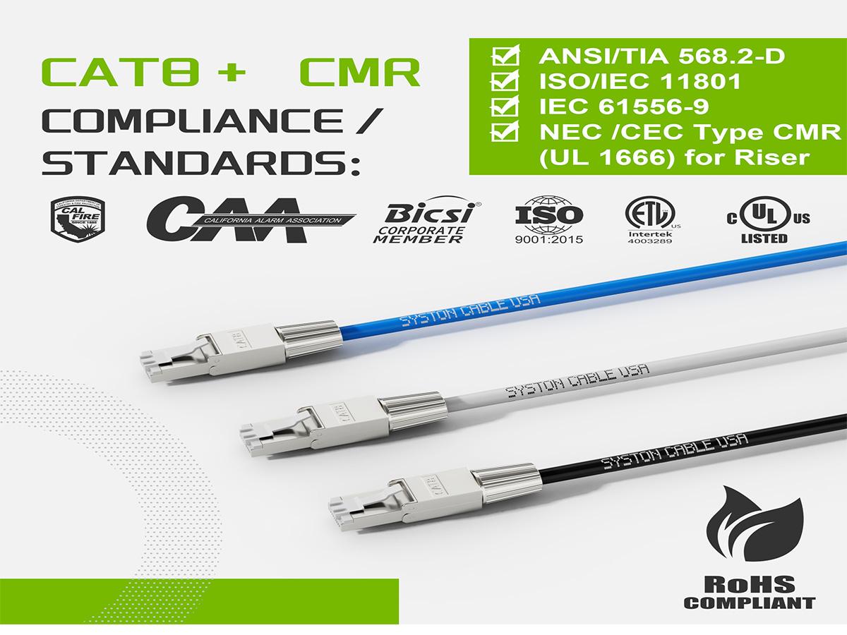 SYSTON Cat8 Ethernet Patch Cable 40Gbps 2000MHz Heavy Duty 22AWG S/FTP Shielded LAN Cable for Gaming, Router, PS5, Xbox, Modem, PoE++ SYSTON Cat8 Ethernet Patch Cable 40Gbps 2000MHz Heavy Duty 22AWG S/FTP Shielded LAN Cable for Gaming, Router, PS5, Xbox, Modem, PoE++