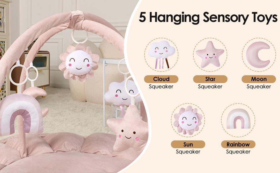 5-in-1 Convertible Baby Gym Play Mat with Hanging Toys, Soft Padded Baby Lounger & Ball Pit, Plush Tummy Time Mat for Newborns to Toddlers, Machine Washable, Gray/pink 5-in-1 Convertible Baby Gym Play Mat with Hanging Toys, Soft Padded Baby Lounger & Ball Pit, Plush Tummy Time Mat for Newborns to Toddlers, Machine Washable, Gray/pink