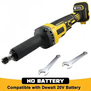 Cordless Die Grinder Compatible with DeWalt 20V MAX Battery – Brushless 25,000 RPM Variable Speed Grinder, 1/4" Collet for Metal & Wood (No Battery)