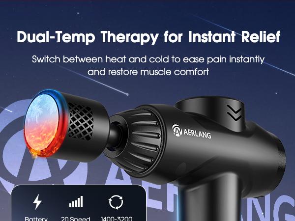 AERLANG Massage Gun with Heat and Cold Deep Tissue Percussion Massager for Pain Relief 7 Interchangeable Heads & LCD Display Travel-Friendly Gift AERLANG Massage Gun with Heat and Cold Deep Tissue Percussion Massager for Pain Relief 7 Interchangeable Heads & LCD Display Travel-Friendly Gift