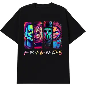 Halloween vintage neon graphic shirt,Everyone is a killer Black horror character print, horror Halloween, horror killer, retro Halloween T-shirt, horror Casual Crewneck Give him/her the top gift soulja  boy  outfit........