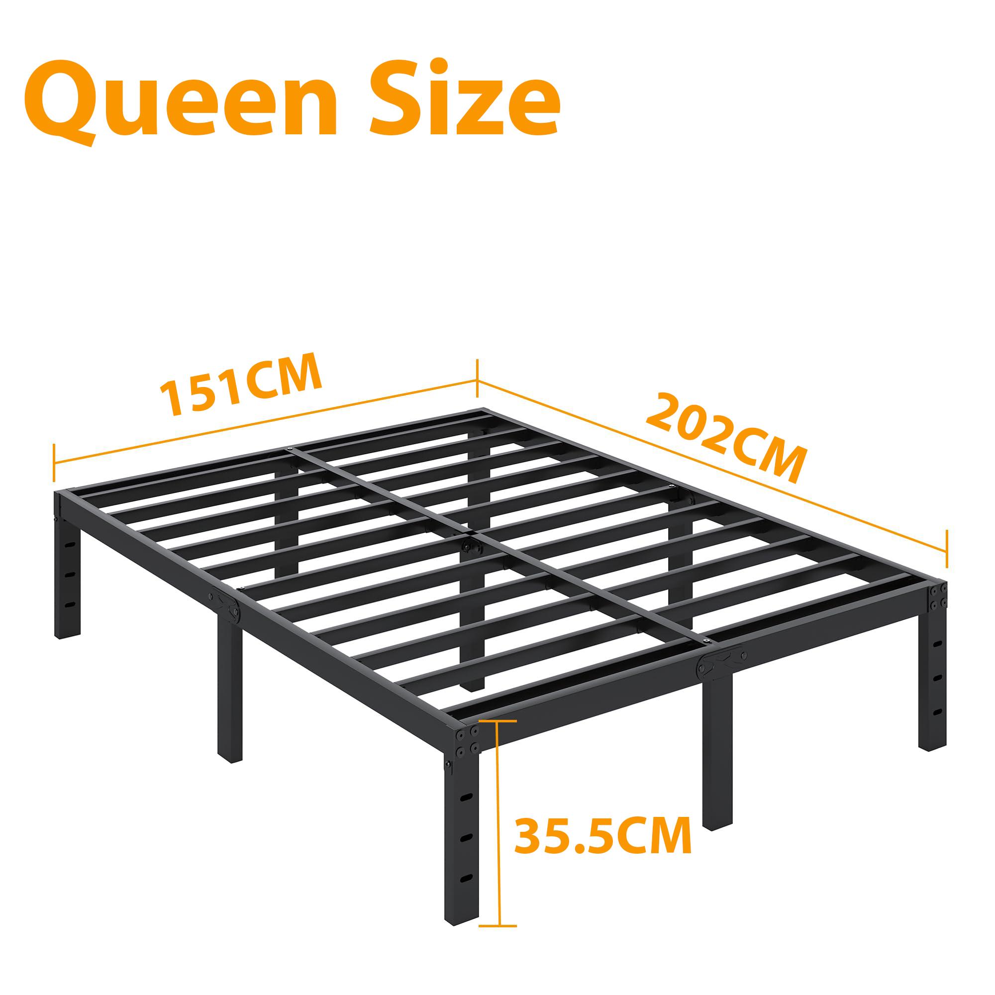 Edenza  Bed Frames, 14 16 18 Inch Heavy Duty Metal Platform Bed Frame  Size Support Up to 3500 lbs, No Box Spring Needed/No Shaking/Steel Slat Support/Noise Free/Easy Assembly Heavy Duty Twin Full Queen King Metal Bed Frame affordable  bed  frame