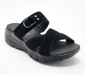 Skechers Easy Going Adjustable Suede Sandals -Simply Dreamy