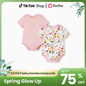 PATPAT Baby Bodysuits - Soft Viscose Made from Bamboo - Two Pack&Three pack Long Sleeve Funny for Boys and Girls -Newborn Infant Toddler Clothes