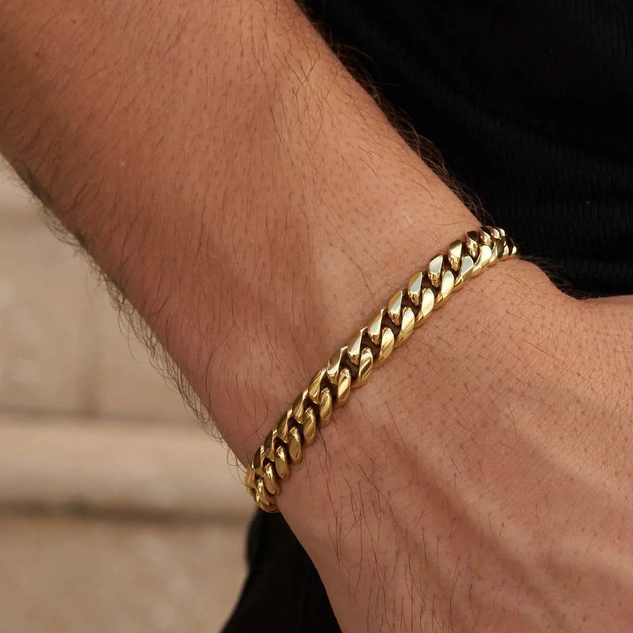 GLD Miami Cuban Link Bracelet - 8mm 14k Yellow Gold Plated | Bold Maximalist Jewelry - Lifetime Guarantee - Perfect Gift