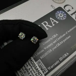 VVS Moissanite 925 Sterling Silver Earrings For Men/Woman