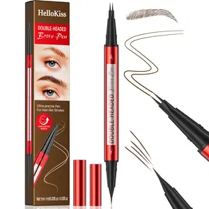 HelloKiss Ultra fine eyeliner pen liquid waterproof and sweat resistant, not easy to smudge, black brown for makeup artist, female student, novice