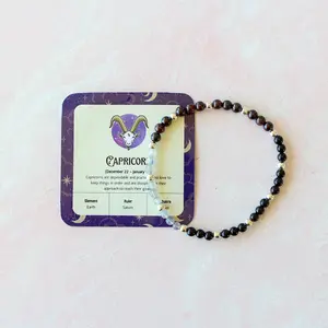 Capricorn Zodiac Sign Crystal Bracelet | Sun, Moon, Rising Signs | 4mm