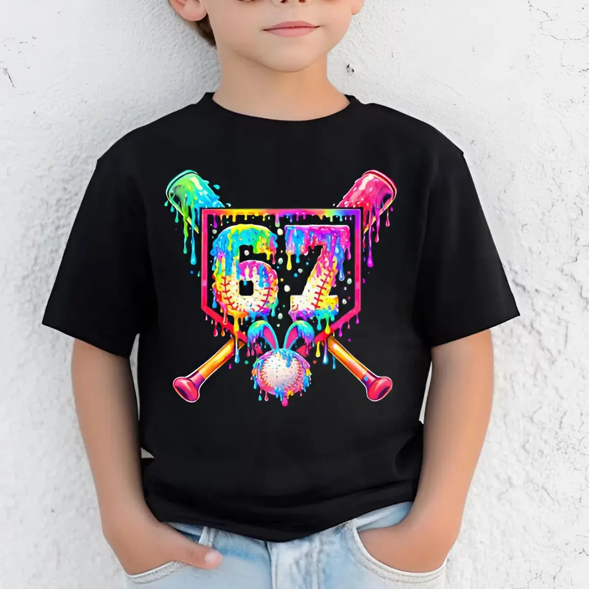 Baseball Drip 67 Eater Youth and Adult T-shirt, Six Seven Ice Cream Drip 67 T-shirt, Baseball Easter Bunny Boy tee, Happy Easter day shirt, toddler clothes, youth clothing, gift for son and daughter, summer outfit, birthday gift, vacation outfit