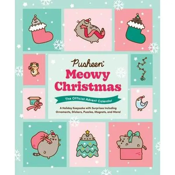 Pusheen Meowy Christmas Official Advent Calendar - Holiday Keepsake Gift with Magnetic & Window Print Surprises: Ornaments, Stickers, Puzzles, Magnets & More by Claire Belton (Books, Religion & Philosophy), Mini Puzzles, 25 Surprises, 12" H X 10" L X 1.3"