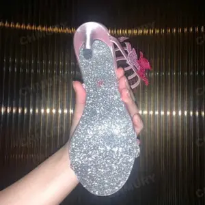 Flower Rhinestone High Heels with Sparkling Sole and Elegant Design for Special Occasions
