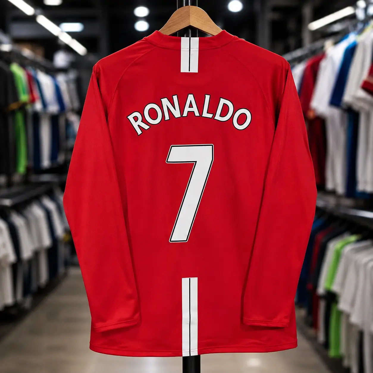 CR7 #7 - 2008 EPL Patch Retro Long Sleeve Jersey