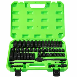 50pcs Set Standard SAE (5/16 To 3/4Inch)and Metric(8-22mm) Size Cr-V 3/8-Inch DriveRatchet Handle Drive Extension Bar with Heavy Duty Hardware