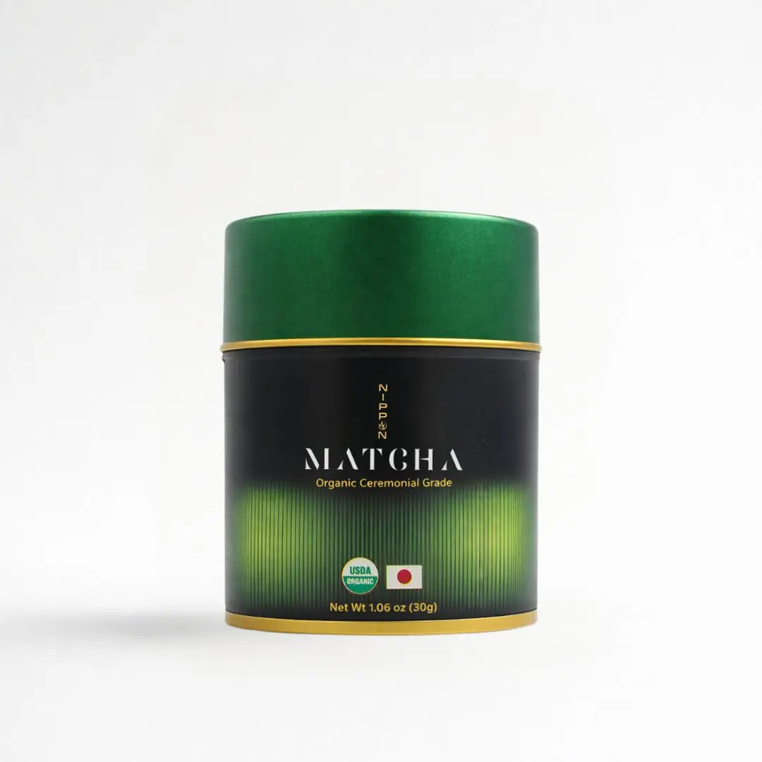 Nippon Premium Ceremonial Grade Organic Matcha Powder 1.06 oz (30g) | USDA Organic | First Harvest Uji Japan | 30 Servings for Lattes, Smoothies & Baking
