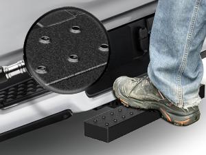 Nilight Hitch Step with 2" Hitch Receiver Rear Bumper Guard Protector 23.5 Inch with 5/8" Hitch Pin Clip Upgraded Textured Black Anti Slip Hitch Step Bar for Pickup Truck Car SUV