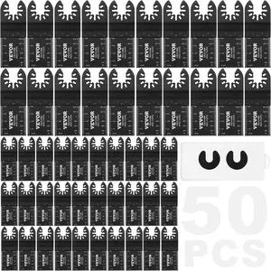 50PCS Oscillating Saw Blades, Universal Quick Release Oscillating Saw Blades, Multitool Tool Blades for Wood Plastic Aluminum, Fit Dewalt Bosch Milwaukee Hitachi Chicago Craftsman