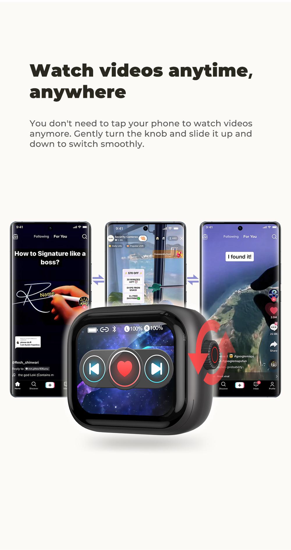 HTC NE40 Bluetooth 6.0 Headset, LED Display, High Frame Rate, Waterproof Wireless Headphones, App Support, In-Ear Headphones