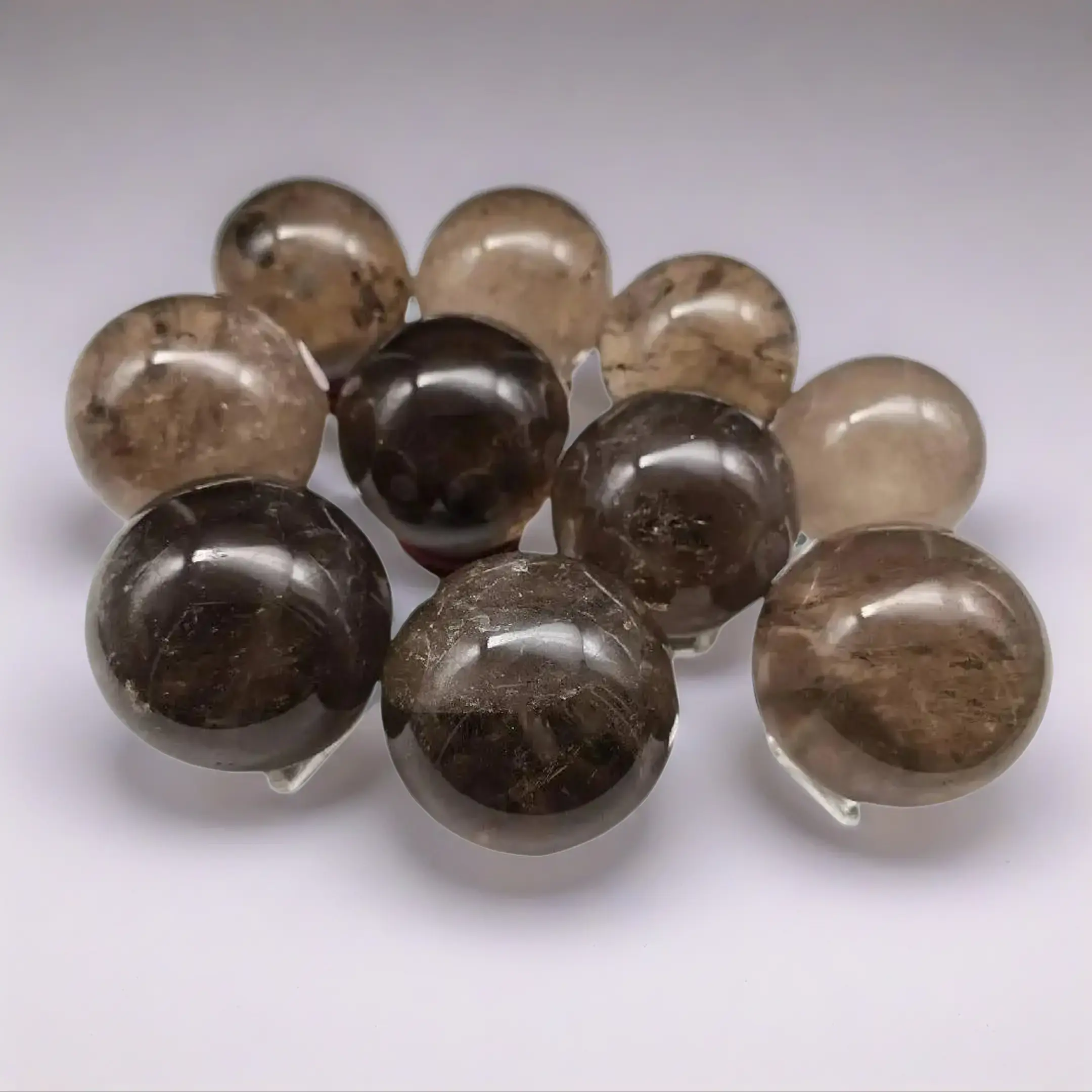 7) Smoky Quartz Crystals - Natural Stones, Intuitively Chosen | Crescent Cast