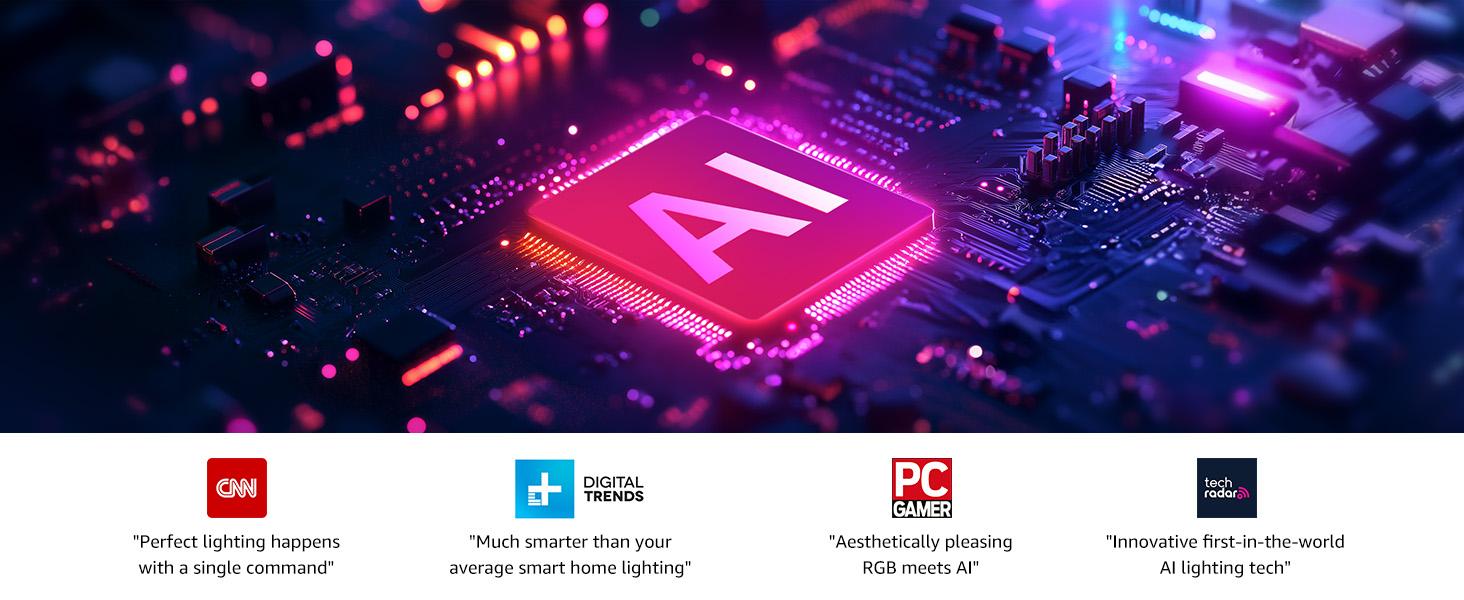 Lepro N1 AI Smart RGB Neon Rope Lights, Featuring LLM AI-Generated Lighting Effects, LightBeats Music Sync, Color Segment DIY Voice Control via App, Wi-Fi & Bluetooth Enabled for Christmas, Living Room and Bedroom Wall Decor -1