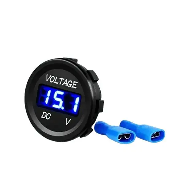 Nilight LED Digital Display Voltmeter Panel - Blue Battery Voltage Detector, Digital Automotive Tester for Cars, Trucks, Electrical Measuring Accessory