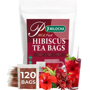 Hibiscus Tea, Premium Hibiscus Flowers Tea Bags, 100% Natural, Pure from Hibiscus Flowers. Loose Flower Hibiscus Herbal Tea. Hibiscus Flower Tea. No Sugar, No Caffeine, No Gluten, Vegan. hibiscus tea Beverage