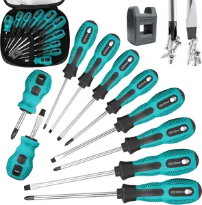10pcs Magnetic Screwdriver Set ,5 Phillips and 5 Flat Head Precision Screwdriver,Professional Cushion Grip and Non-Slip for Repair Home Improvement Craft,tool kit set，tools and gadgets for him，mechanic tools