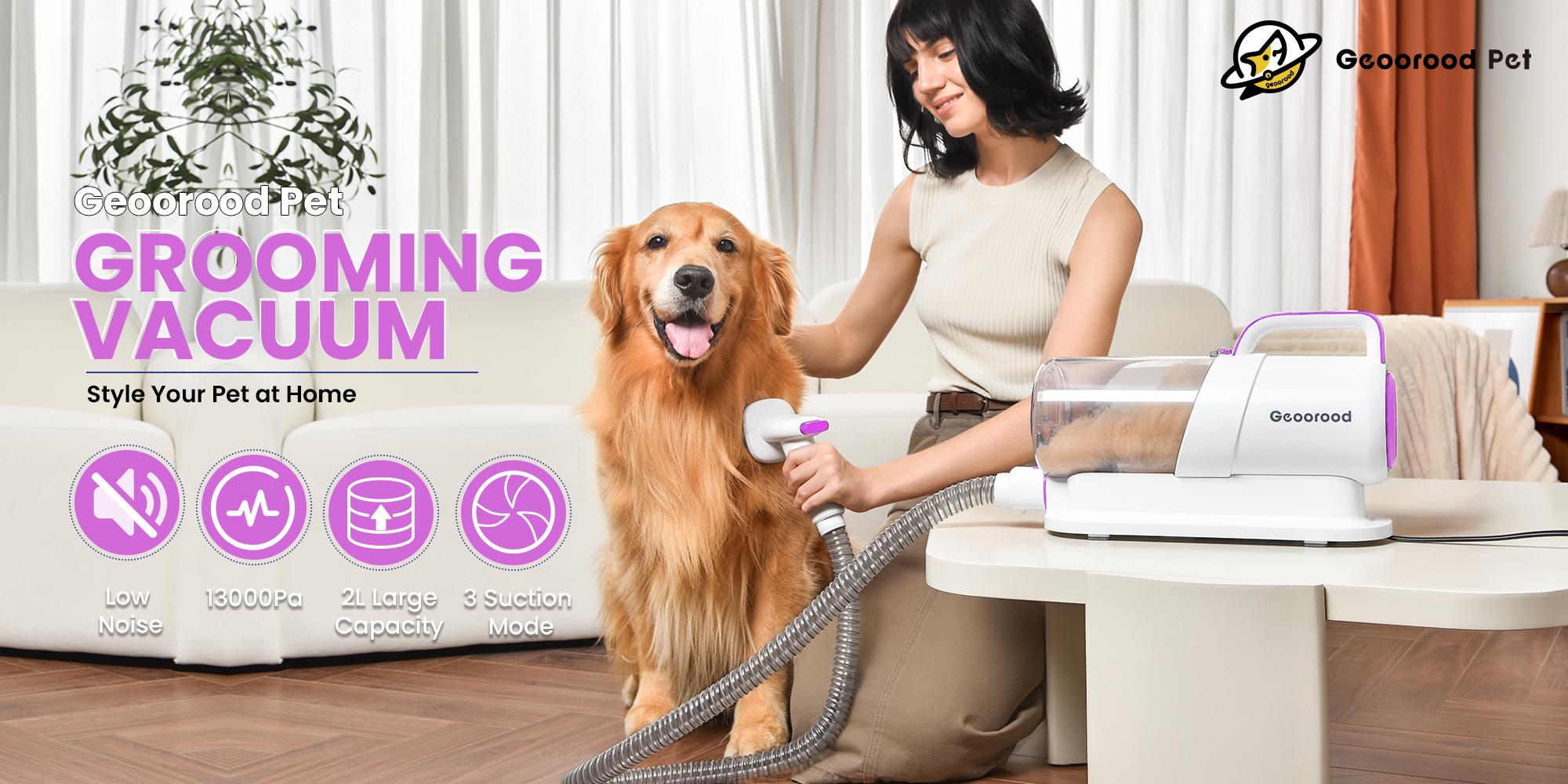 Geoorood Dog Grooming Vacuum Kit with 13000Pa Suction Power & 2.2L Dust Collection for Furry Animal Cleaning summeressentials DealsforYouDays SummerWins Geoorood Dog Grooming Vacuum Kit with 13000Pa Suction Power & 2.2L Dust Collection for Furry Animal Cleaning summeressentials DealsforYouDays SummerWins
