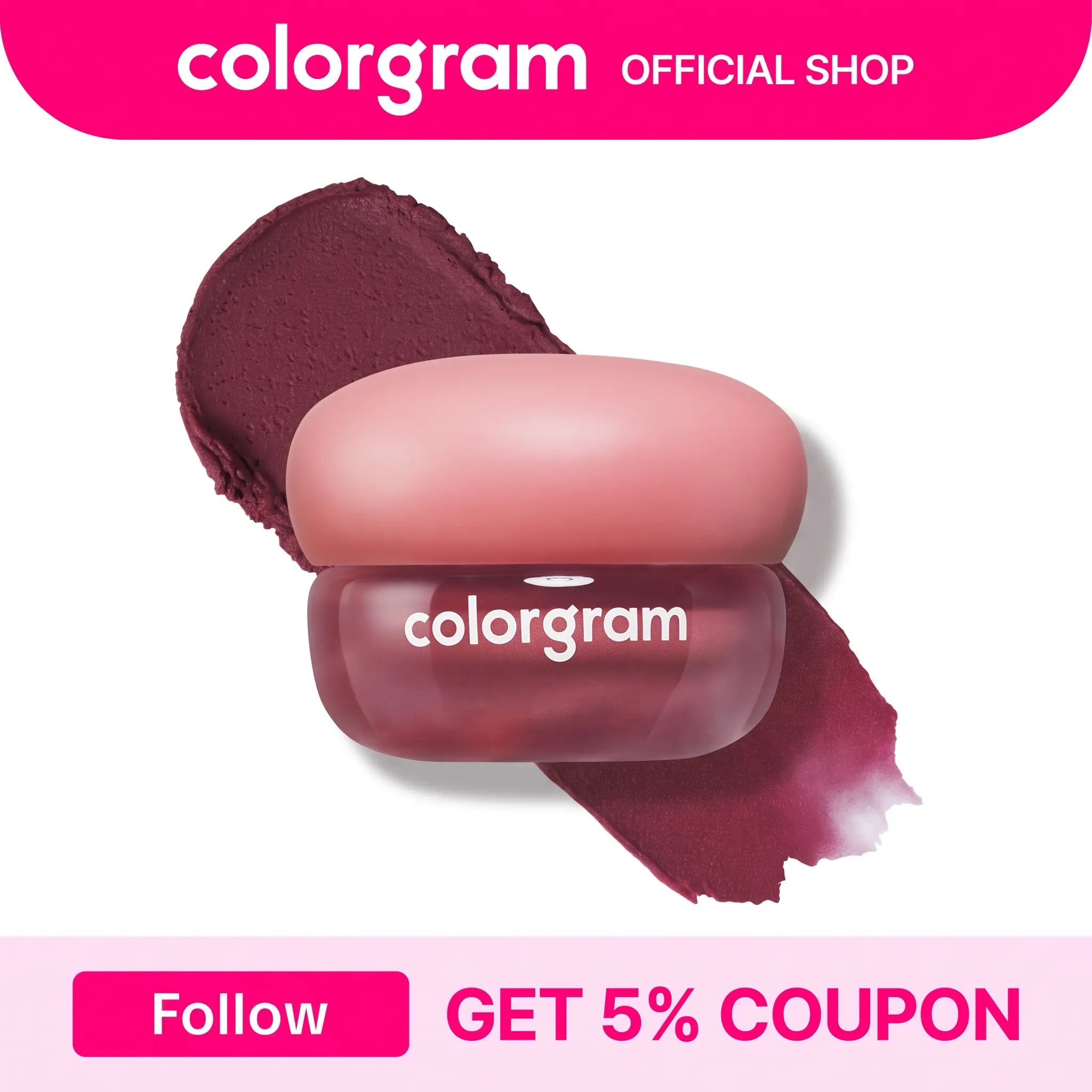 Colorgram Nude Blur Jam | Velvet & Comfort Matte Lip Stain | 2-in-1 Lip & Cheek | Lightweight & Buildable | K-Beauty Makeup I summervibes