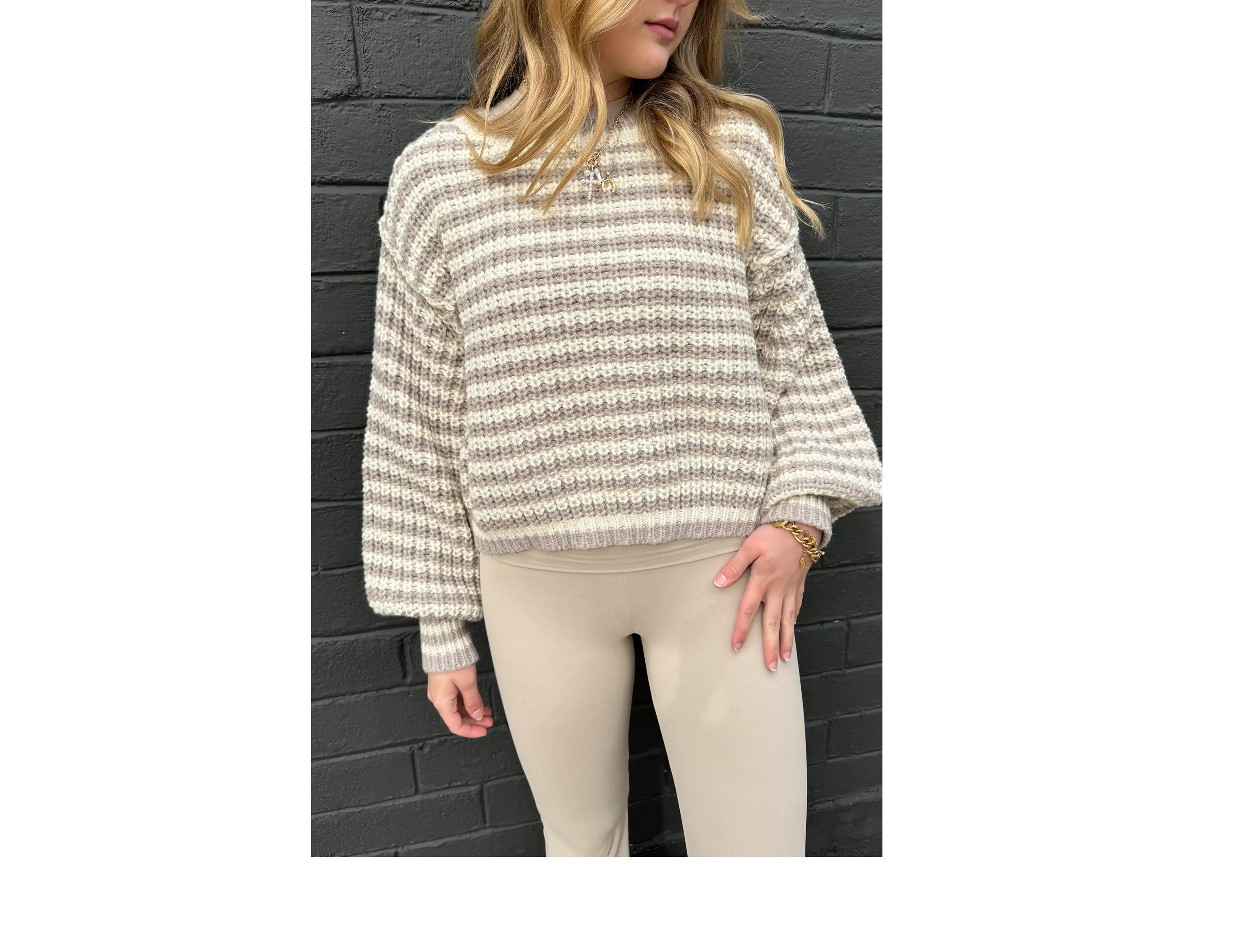 Striped Chunky Knit Sweater
