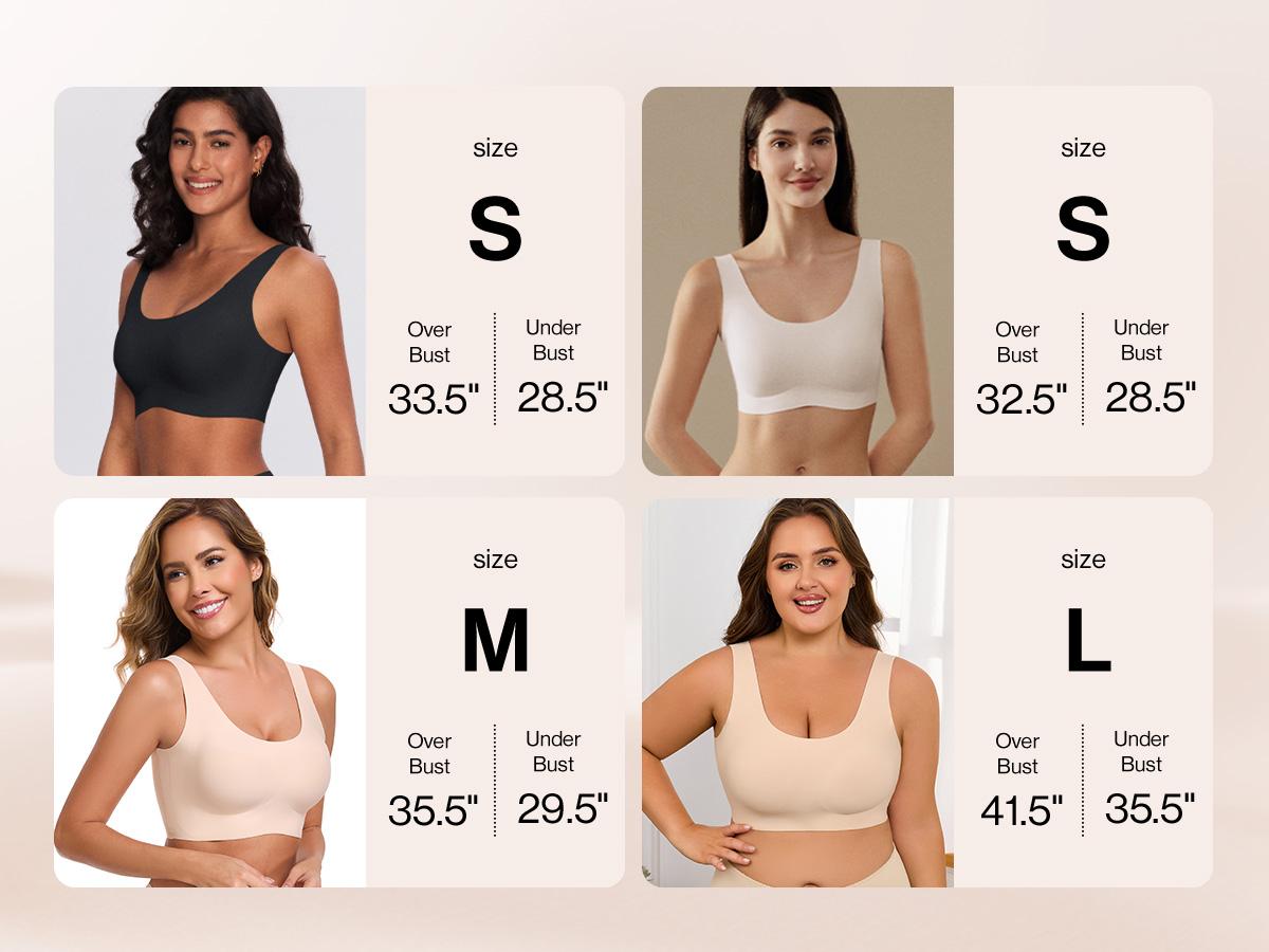 ubras Seamless Bras for Women Full Coverage Wireless Bralette Widen Straps Side Comfortable Breathable Smooth Pull On Bras Smart Size Fabric Stretchy Minimalist Basic Nude Lightweight Womenswear Soft Everyday Bra #Spring Statements
