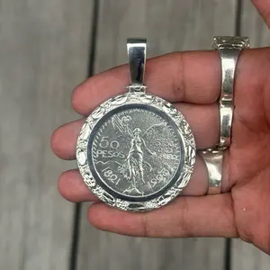 925 Silver Nugget Centenario Pendant