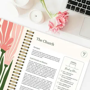 （A5 Size) A Study for One Year 52 Week Bible Journal Personal Organizer Office Stationery Gifts for Women Men Yearlong Spiritual Journey Workbook Journal（A5 Size)