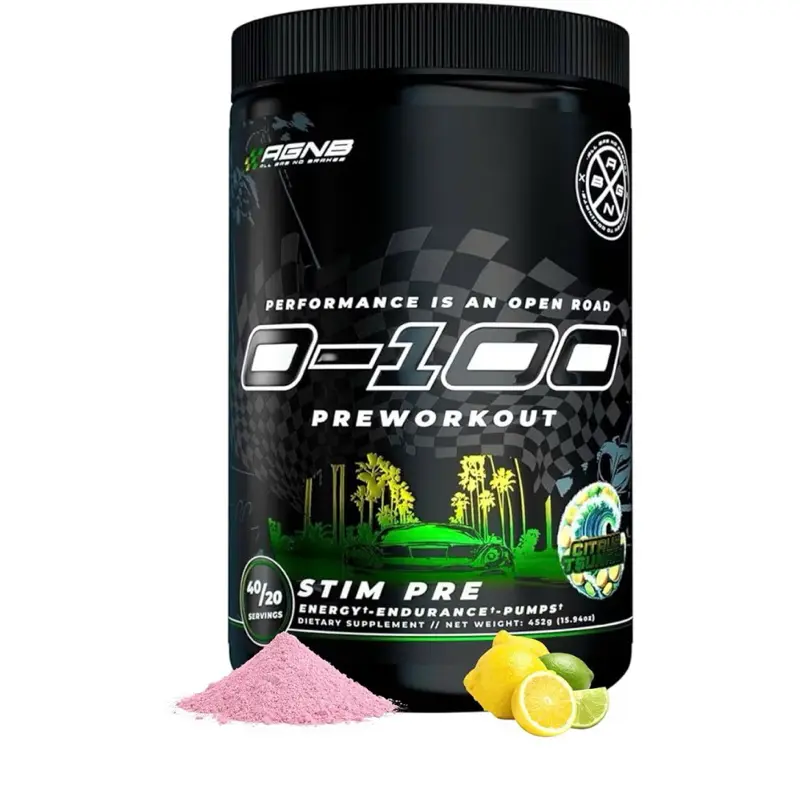 All Gas No Brakes Pre-Workout Supplement Stack, 0-100 Energy Nutrition Carbohydrate Supplement with 10,000mg L-Citrulline for Blood Flow, Nitric Oxide & Pump, 3,000mg L-Tyrosine for Focus, 2,500mg Betaine Anhydrous for Power, Fitness Dietary Edible