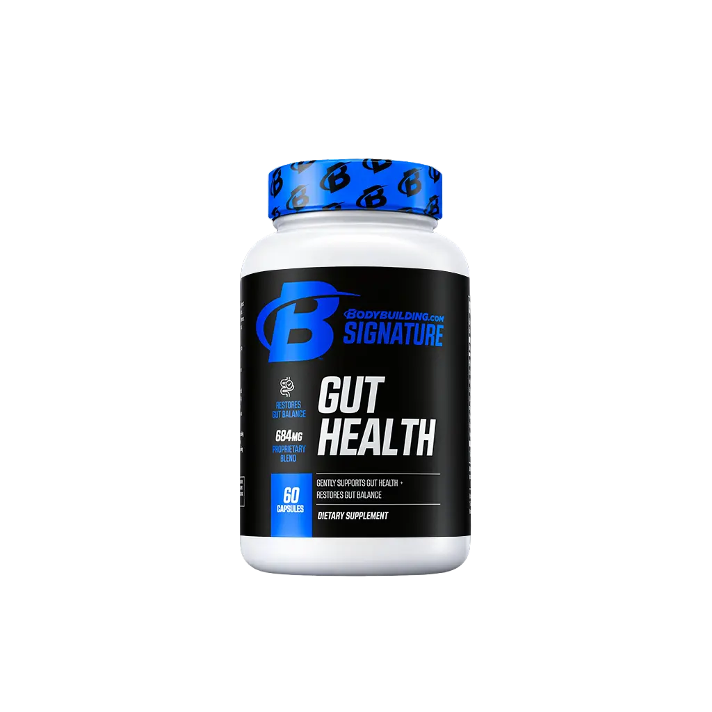 Bodybuilding.com Signature Gut Health | Daily Digestive & Microbiome Support | Easy-to-Use Supplement