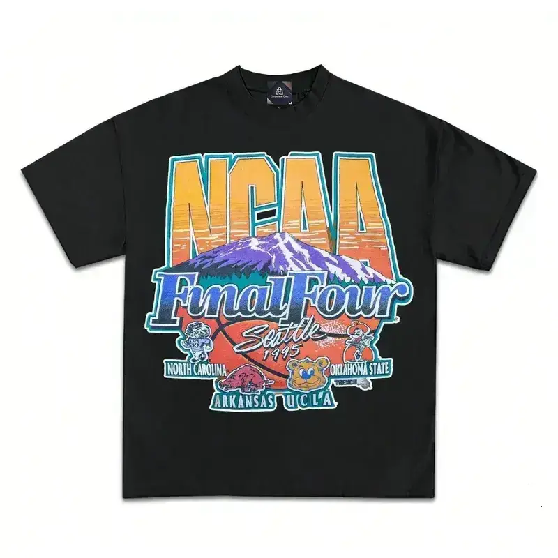 Youth & Adult Vintage College Basketball Final Four 1995 T-Shirt, Seattle Retro Graphic Tee, Colorful Championship Shirt, USA-Made & Printed Apparel
