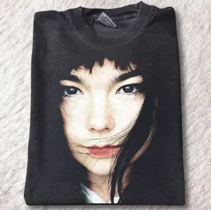 Bjork Vintage T-Shirt, Retro 90s Y2K Singer Merch, Musician Gift Electronic Music Shirt Retro Aesthetic Daily Streetwear