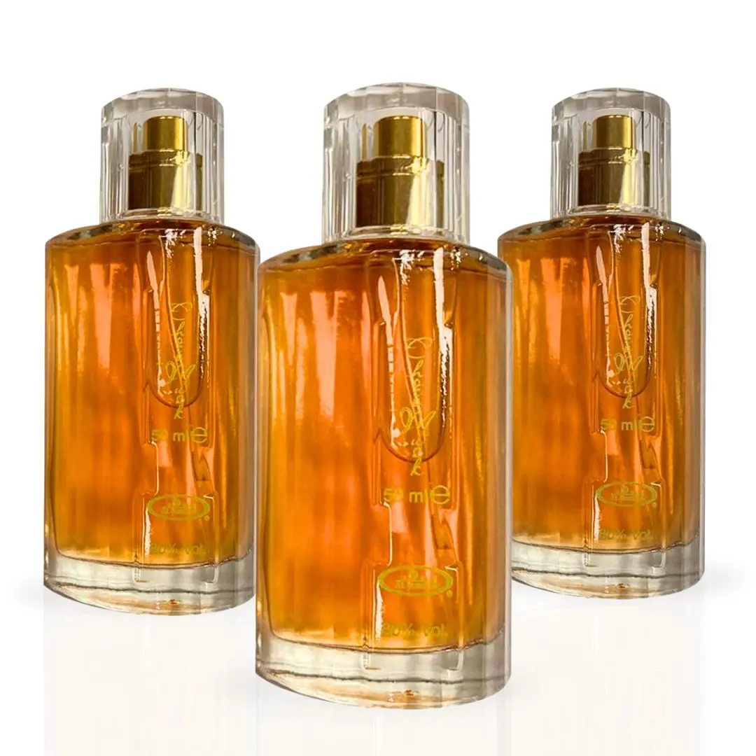 Choco Musk Eau de Parfum Spray 50ml (1.7 oz) by Al Rehab (Pack of 3) - Pack of 3 Vanilla Musk Perfume, Arabian Perfume, Long Lasting Perfume for Men & Women