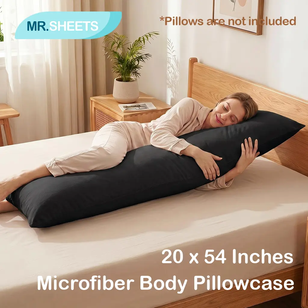NTBAY Brushed Microfiber Body Pillowcase - Cozy Aesthetic Cozy Corner Soft Pillow Cover with Envelope Closure, Wrinkle-Free, Easy Care, Back to School