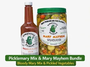 Completely Pickled Bloody Mary Picklemary Mix & Mary Mayhem Pickled Vegetables Food Bundle