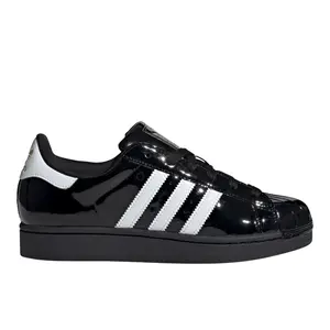 adidas Womens Superstar Ii Lace Up Sneakers Shoes Casual - Black, White