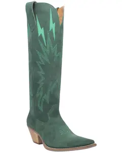 Dingo Women's Thunder Road Western Performance Boot Round Toe - Di597-Green Dingo Women's Thunder Road Western Performance Boot Round Toe - Di597-Green