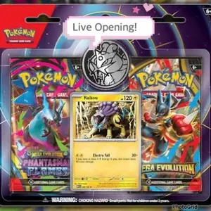 Pokemon mega evolutions and phantasmal flames raikou pack [LIVE OPENING]